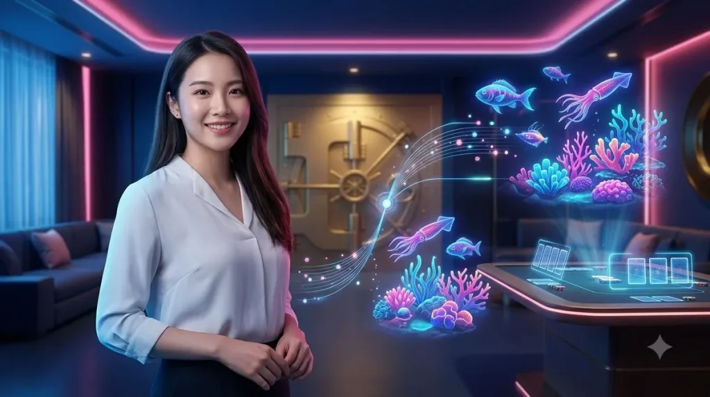 Cảnh biển với nhiều loại cá đa dạng trong game bắn cá