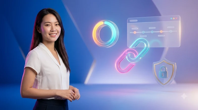Chuyên gia ngồi tại bàn làm việc cao cấp đang xem xét bảng trạng thái giao dịch holographic với ánh sáng vàng và viền xanh neon