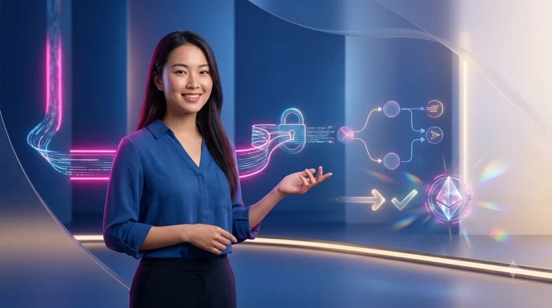 Đội ngũ hỗ trợ chuyên nghiệp với headset trong môi trường hỗ trợ cao cấp, xung quanh là các bong bóng chat và nút thông báo holographic