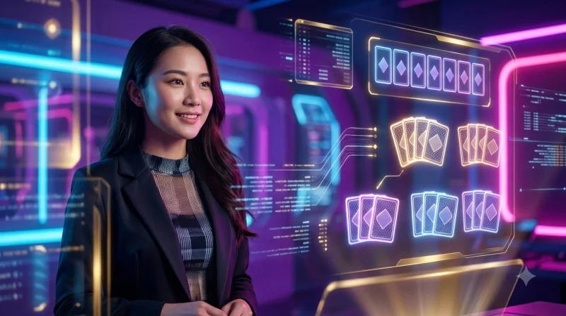 Minh họa luật phỏm cơ bản với cách xếp bài và sơ đồ kết nối trực quan