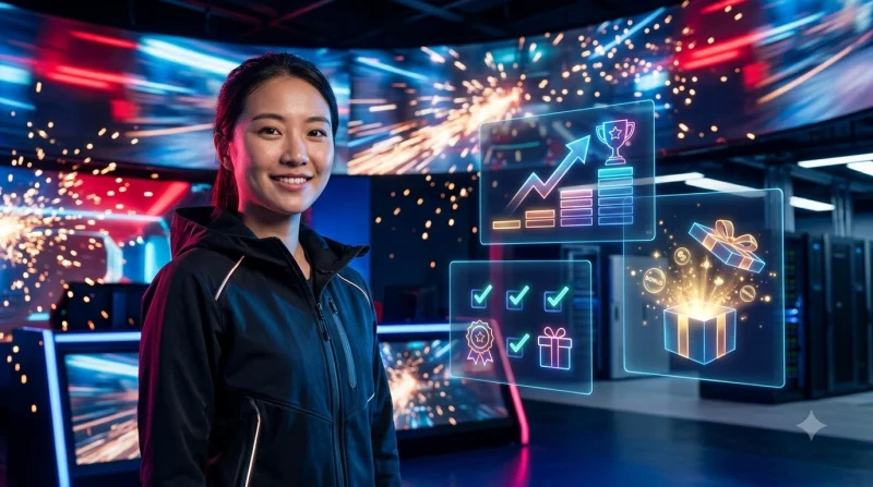Minh họa tổng kết giá trị nhận được từ chính sách khuyến mãi với hộp quà và giao diện tóm tắt