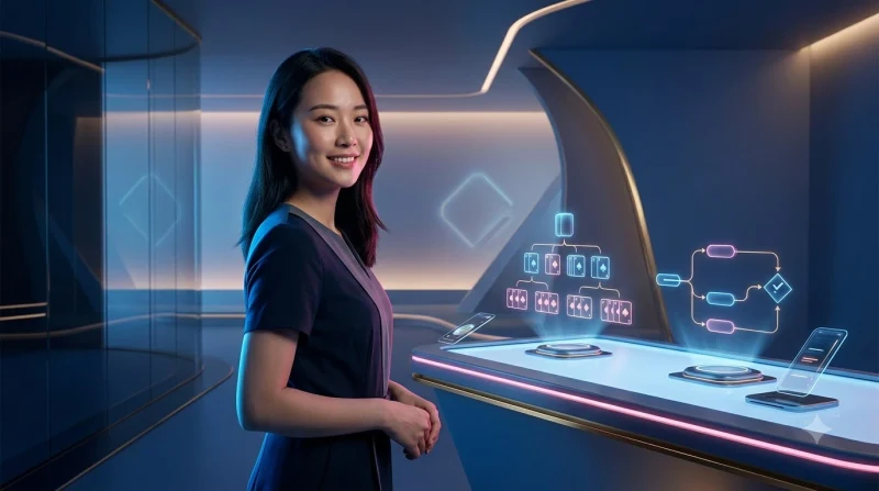 Sơ đồ tư duy 3D mô phỏng cách ghi nhớ các tay bài poker